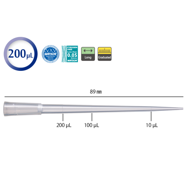 Đầu típ lọc Hyper 100µL /200µL code:125-100SX,125-200XS WATSON-Nhật chính hãng