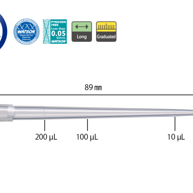 Đầu típ lọc Hyper 100µL /200µL code:125-100SX,125-200XS WATSON-Nhật chính hãng
